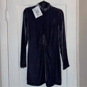 NWT McQ Velvet Long Sleeve Dress Sz 38/XS ($513)